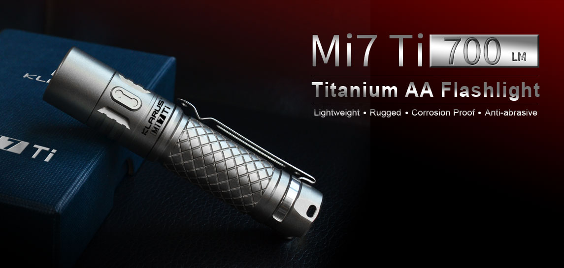Klarus Flashlight Mi7 Ti (Titanium) 700 Lum